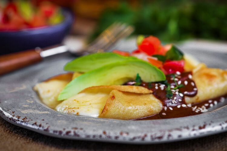 Enmoladas on plate